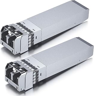 10Gtek 10GBase-SR SFP+ LC Transceiver, 10G 850nm Multimode SFP Module, up to 300 Meters, for Cisco SFP-10G-SR, Meraki MA-SFP-10GB-SR, Ubiquiti UniFi UF-MM-10G, Fortinet, TP-Link and More, Pack of 2