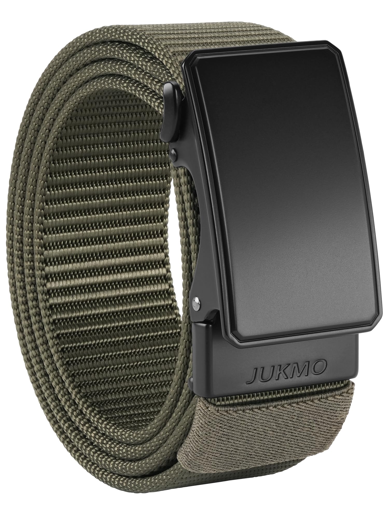 JUKMO 1.5" Mens Nylon Ratchet Belt Casual Belt with Sliding Buckle for Jeans No 
