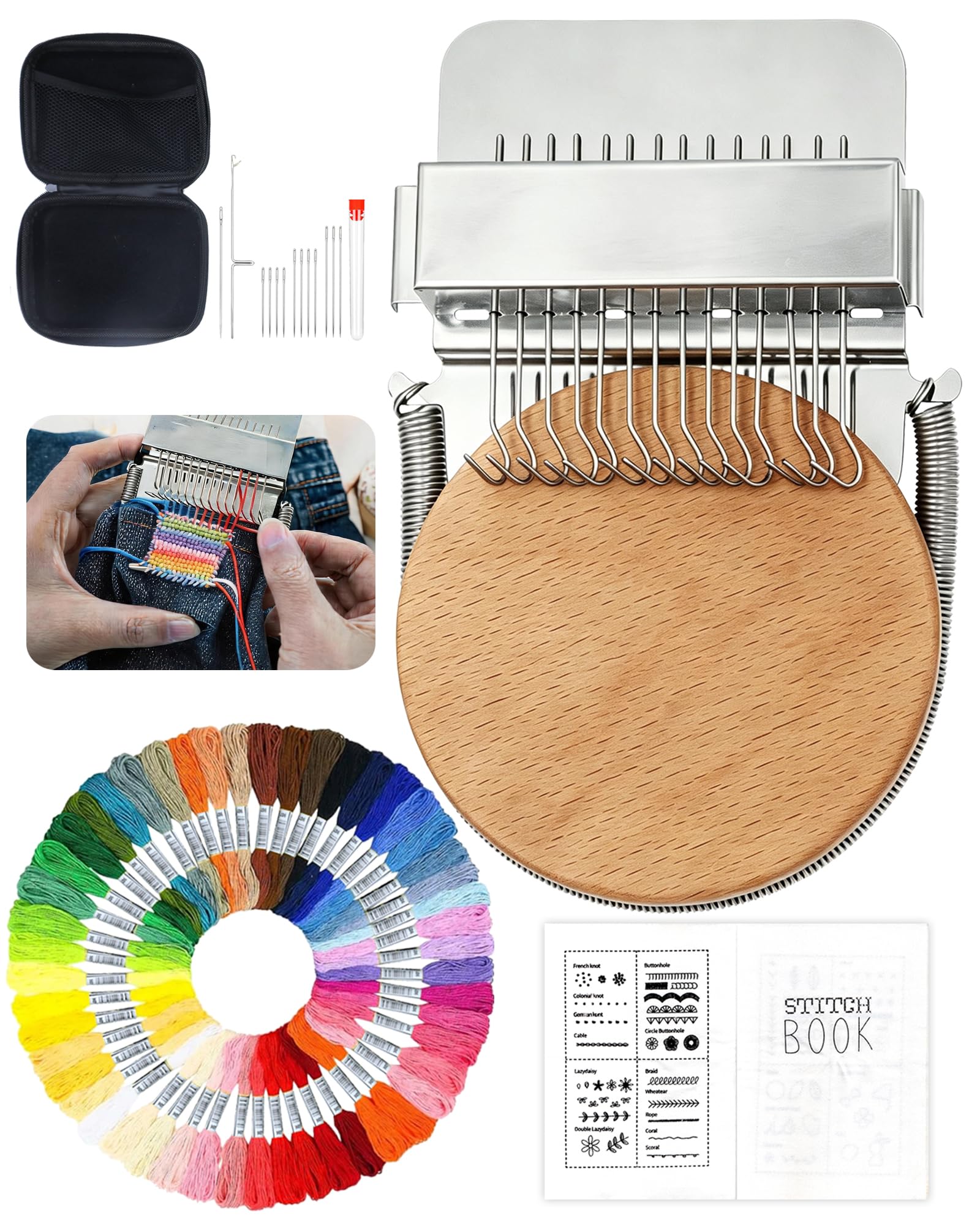 2026 Upgrad Visible Mending Kit, KnitPatch Darning Loom Kit for Beginners | Larg