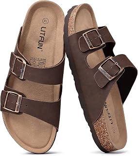 Litfun Unisex Summer Cork Slip On Sandals for Men and Women