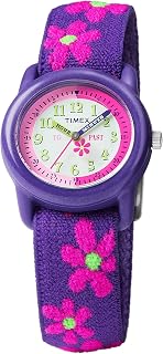 Timex TIME Machines® 29mm Blue/Yellow Stripe Elastic Fabric Kids Watch