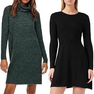 ONLY Kleid Mallard Green Melange L Kleid Schwarz (Black) L