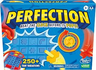Perfection Game for Kids Ages 5 and Up, Pop Up Game, Customize The Tray for Over 250 Combinations, Kids Games, Games for 1+ Players (English & French)