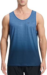 EZRUN Mens Tank Tops Quick Dry Workout Gym Athletic Swimwear Summer Running