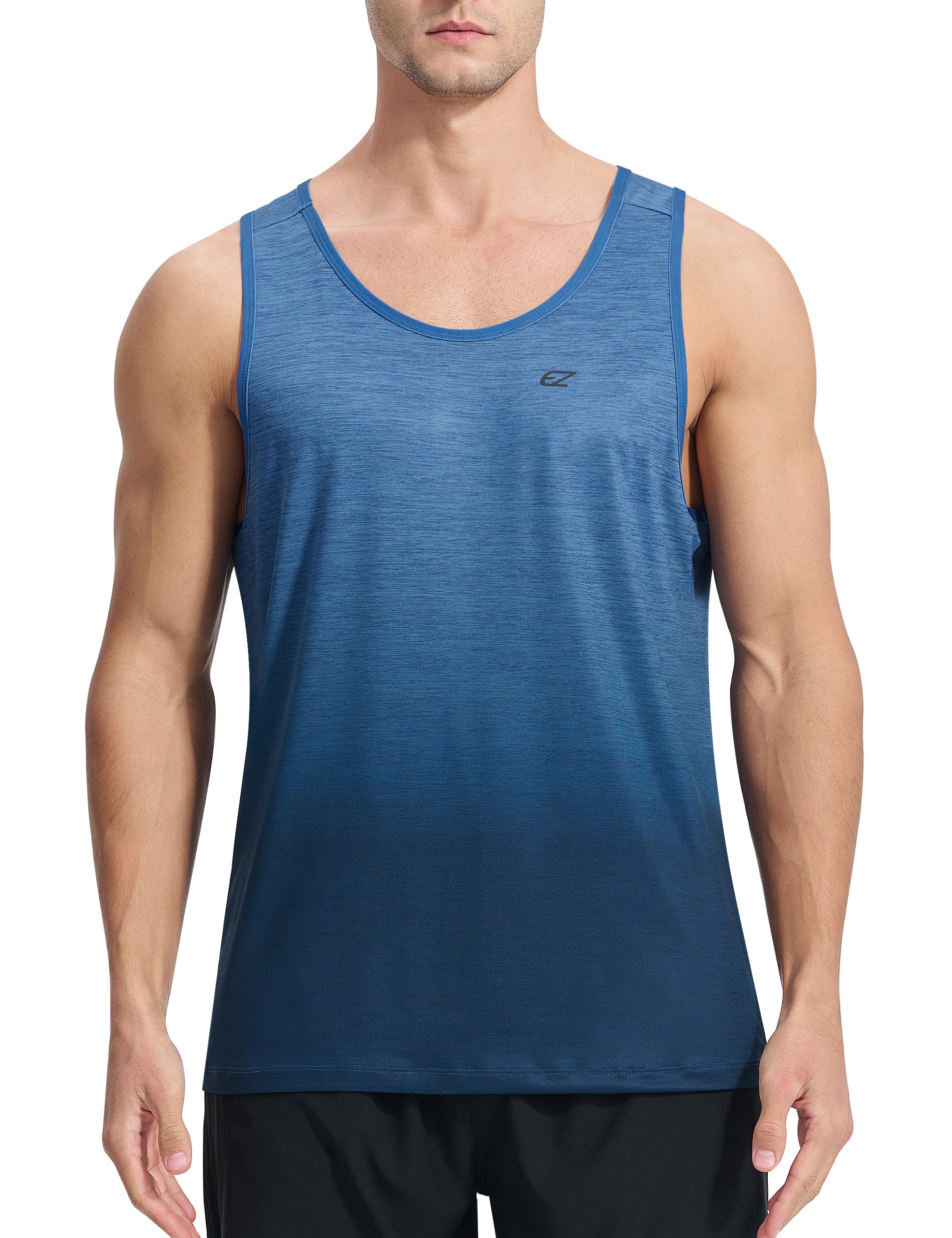 EZRUN Mens Tank Tops Quick Dry Workout Gym Athletic Swimwear Summer Running