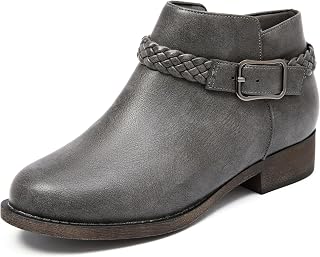 Veittes Women's Ankle Boots Low Heel Dressy Fall Booties