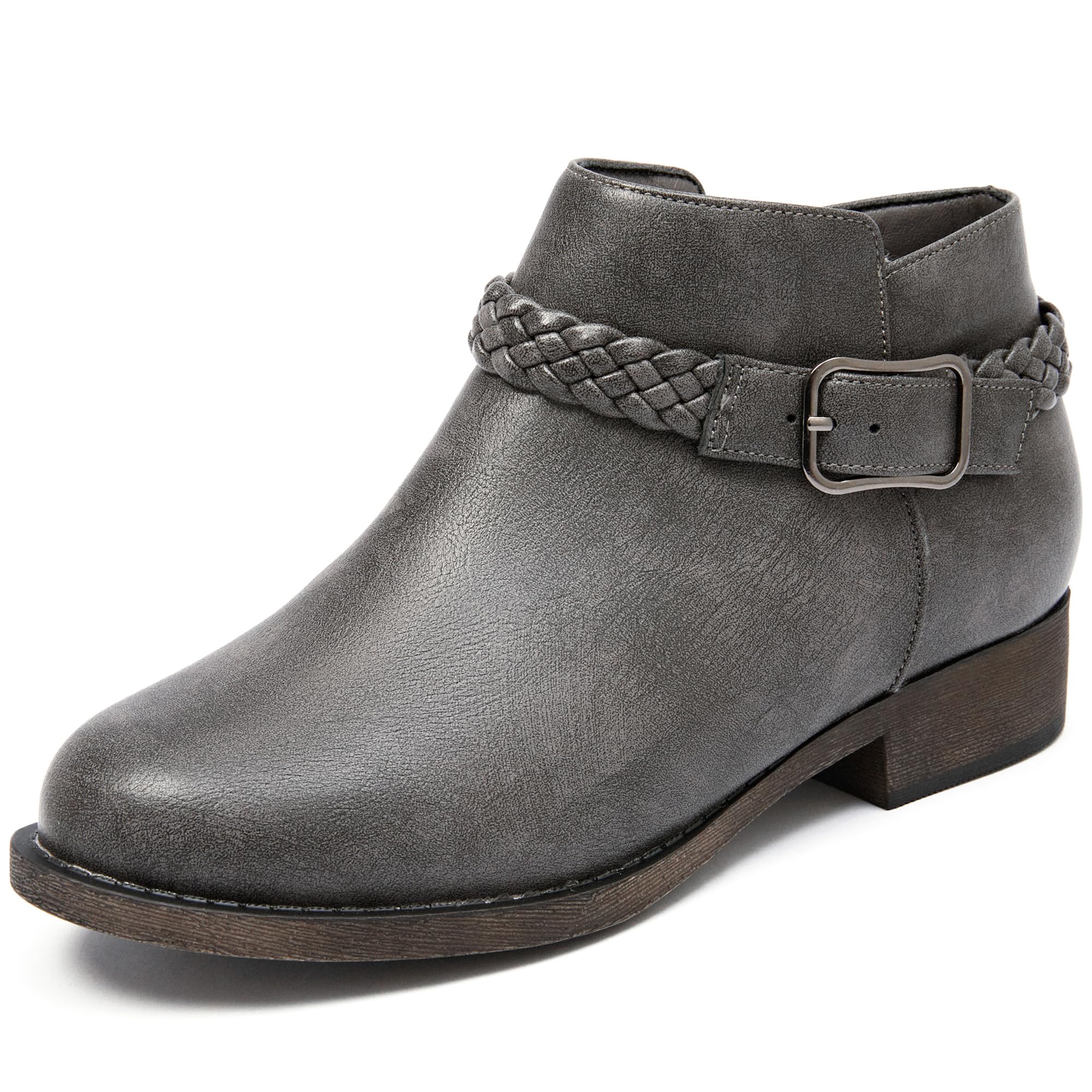 Veittes Women's Ankle Boots Low Heel Dressy Fall Booties