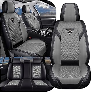 Seat Covers for Toyota Tacoma 2009-2026,Full Set Black Gray