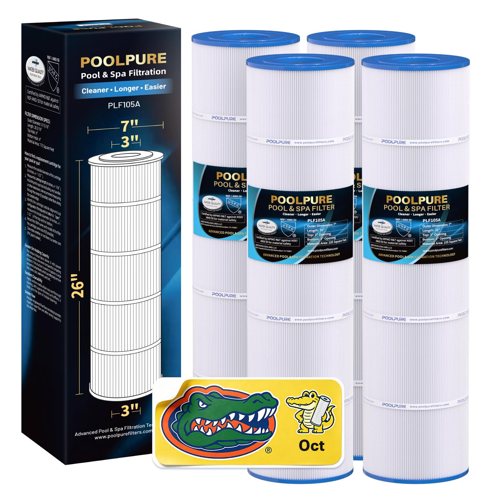 POOLPURE CCP420 Pool Filter Replaces Pentair Clean and Clear Plus 420 4Pack | Co