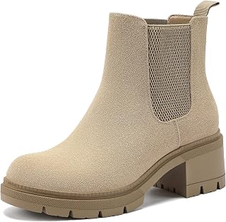 DOBOLIN Womens Wide Width Slip On Chelsea Ankle Boots
