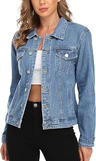 MISS MOLY Women's Denim Jacket Classic Button Up Jean Jacket