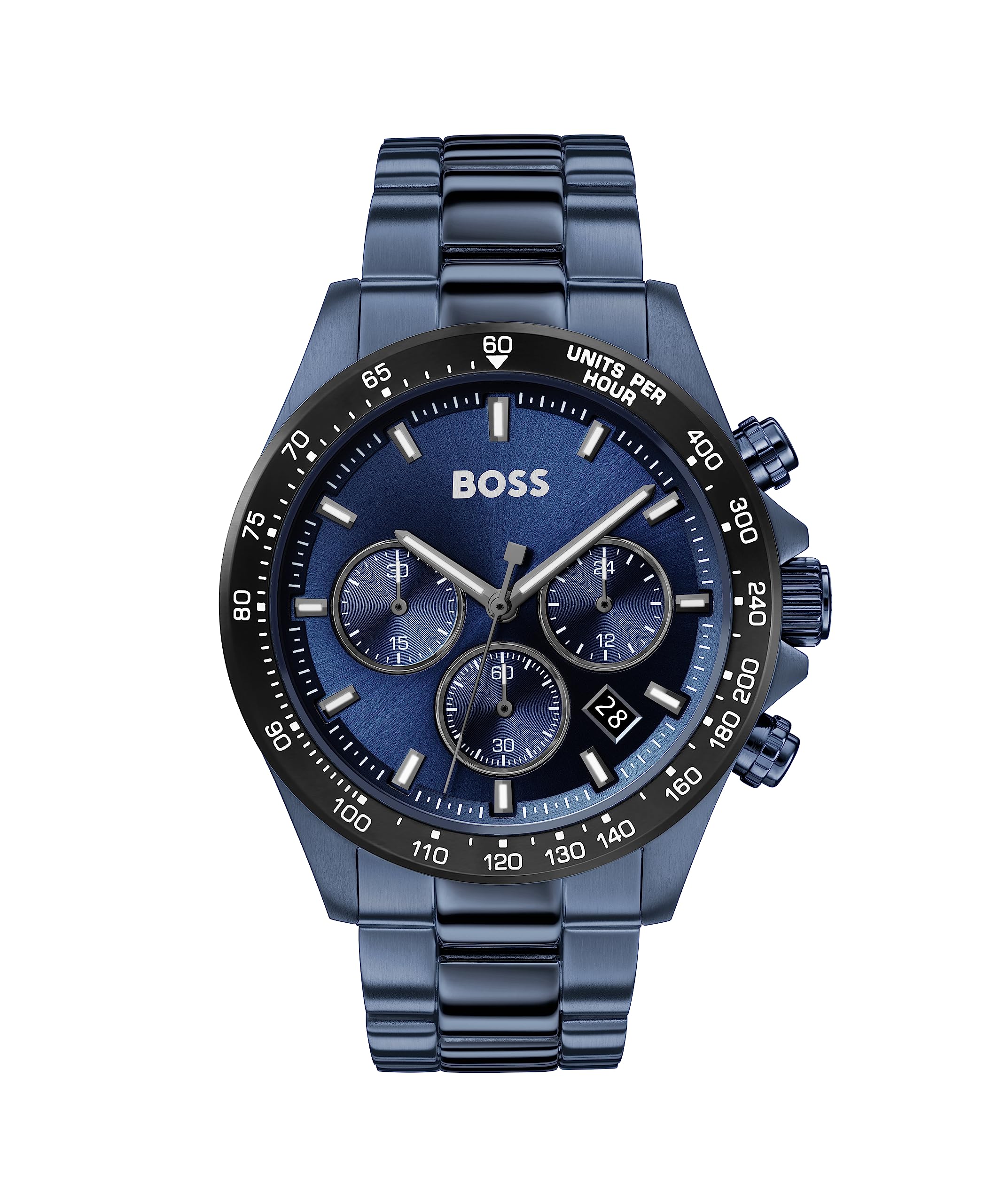 Boss Montre Chronographe à Quartz pour Homme 43 mm Collection Hero avec Bracelet