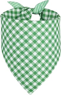 Dog Bandana Green XLarge 1PCS, Summer Spring Scarf for Boy and Girl