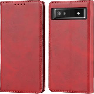 【Hamany】 対応 pixel 6a ケース 手帳型 グーグルピクセル6a ケース カード収納 -ヴィンテージレッド