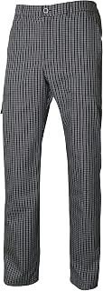 Velilla - Pantalón De Cocina A Cuadros Multibolsillos, Unisex Chef Trousers - Adult