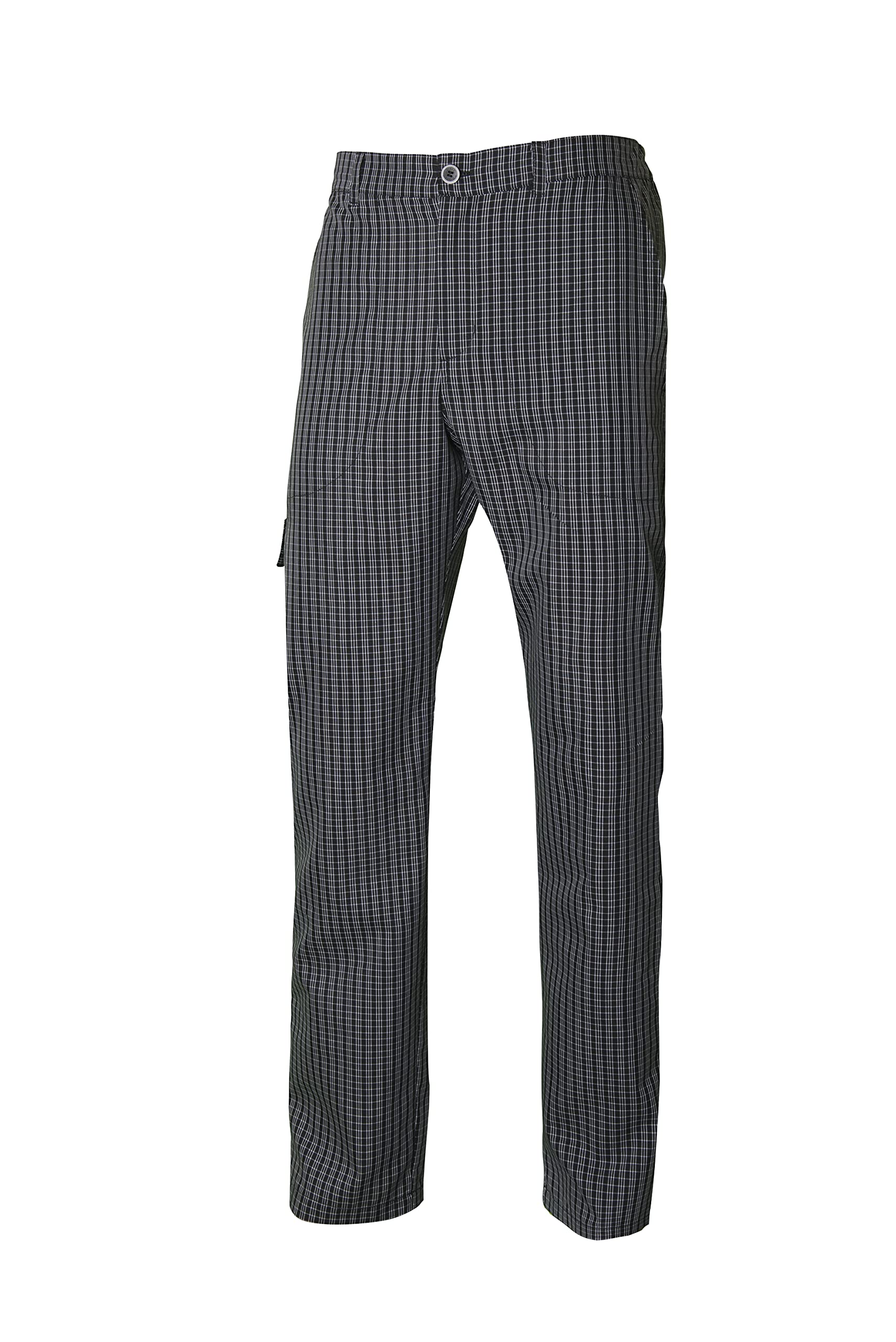 Velilla - Pantalón De Cocina A Cuadros Multibolsillos, Unisex Chef Trousers - Ad