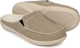 ADAX Men's Plantar Fasciitis & Pain Relief Orthotic Slippers with Arch Support (Size:US 7-US 14)