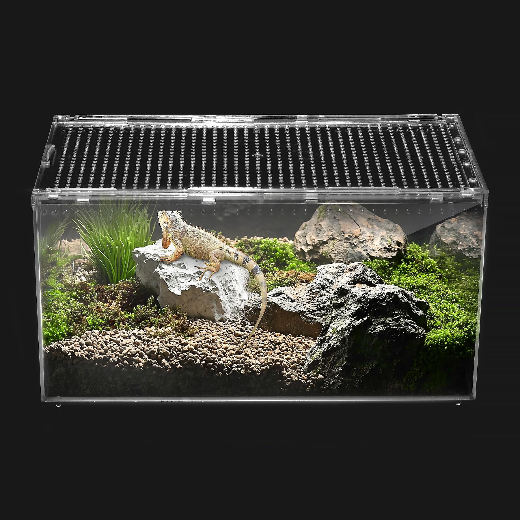 Clioran Reptile Tank,Escape Proof Magnetic Lid Tarantula Enclosure XLarge | Easy