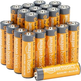 AmazonBasics 20 AA Alkaline Batteries, 1.5V, 10 Year Shelf Life, Leak Proof