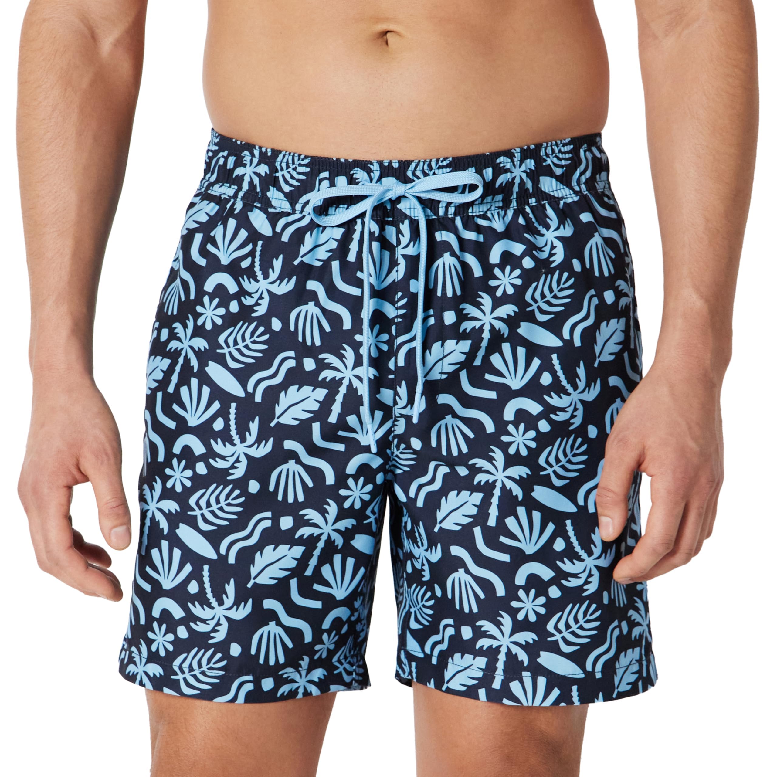 Amazon Essentials Men's Swimming Trunks with Mesh Lining, Pockets, Drawstring Cl