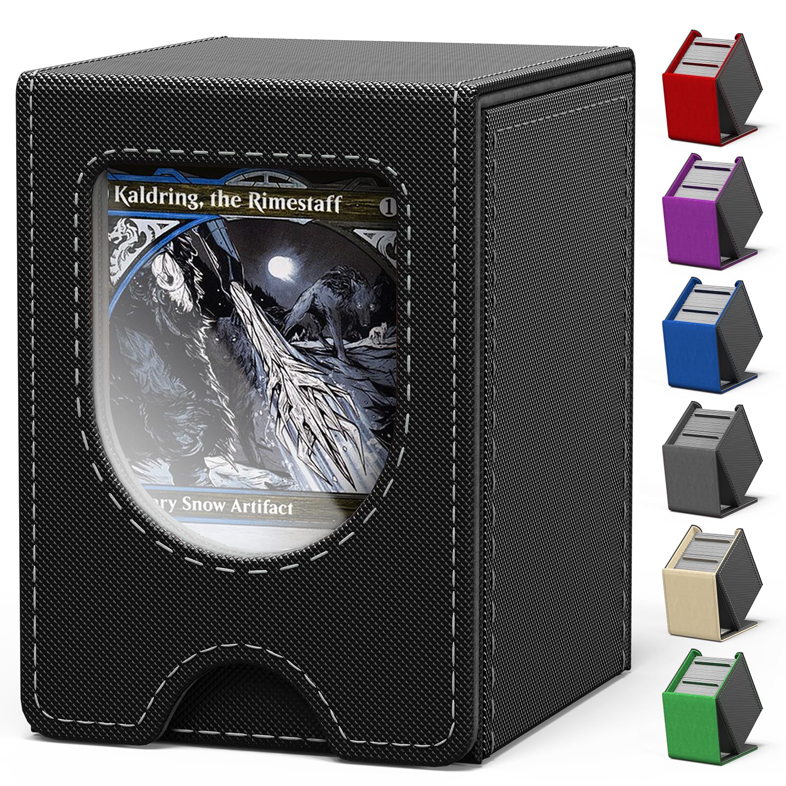 banloga Card Deck Box for MTG Commander, fits 100+ Double-Sleeved Cards | Card B