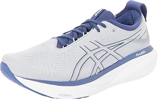 ASICS Nimbus 25 Men's Road Shoes Black Silver, Sheet Rock Indigo Blue, 45 EU