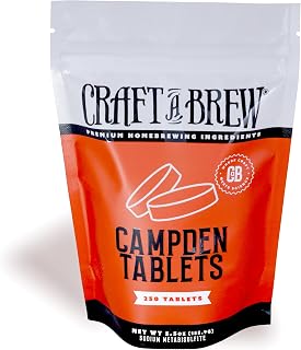 Craft A Brew - Campden Tablets - Sodium Metabisulfite - For Winemaking - Ideal for Traditional Grape Wines - Crafting Fruit Wine, Cider - 250 Count