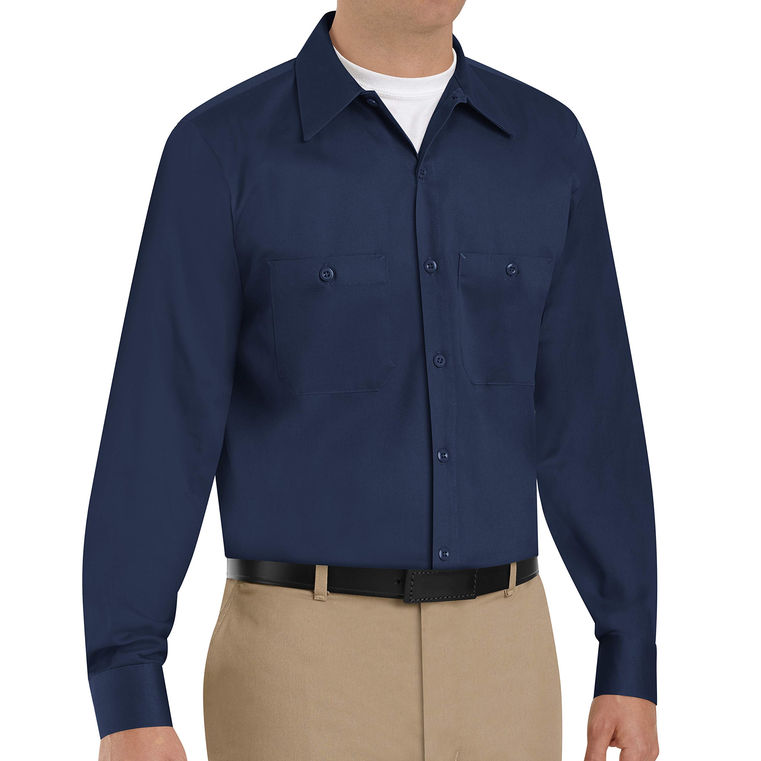 Red Kap Men's Wrinkle Resistant Cotton Work Shirt, Regular Fit, Long Sleeve Shir