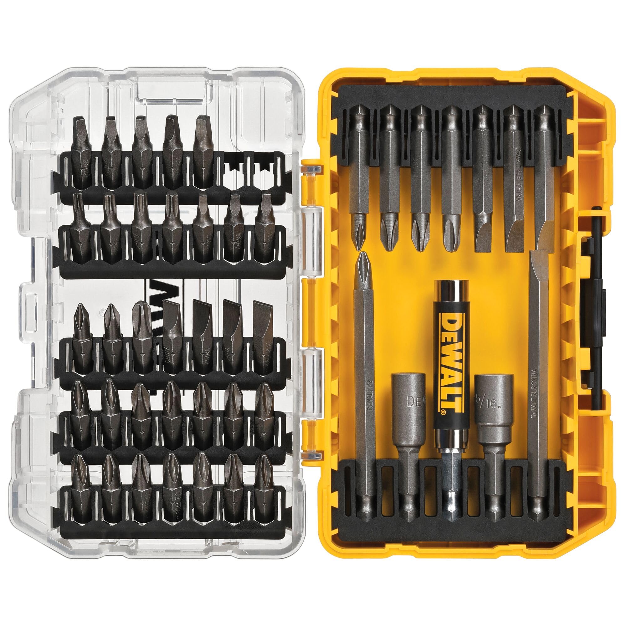DEWALT Screwdriver Bit Set with Tough Case, 45-Piece (DW2166), Grey/Silver Screw