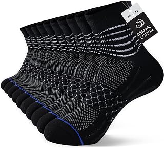 IRAMY Graduated Compression Women's Socks Running Ankle Support Socks Compression Sports Socks with Plantar Fasciitis 3/5 Pairs