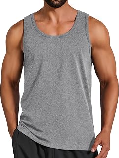COOFANDY Camiseta sin mangas de algodón para hombre, para verano, playa, gimnasio, entrenamiento, correr, paquete de camiseta sin mangas