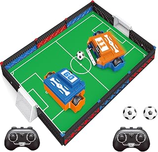 Mostop Remote Control Battle Robots Arena Set, Electronic Soccer Robot Board Game Set for Kids, 2-Player Mini Foosball Table Game, RC Fighting Robots STEM Toy Soccer Car Gift for Kids 8-12 Boys