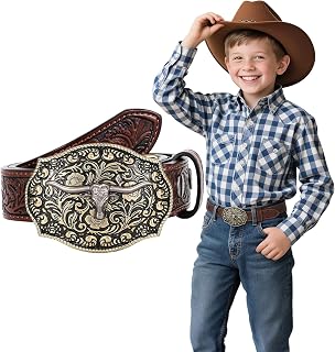 BELTROAD Kid Western Belt for Boys Girls Toddlers Cowboy Leather Belts