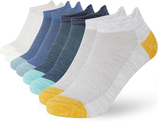 FM London Pack of 8 Men's Short Bamboo Socks – Soft, Breathable and Odour Resistant, Sporty Socks – with Heel Protection