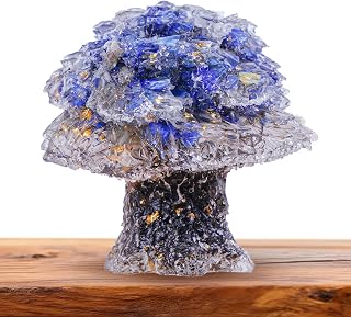 Crystal Healing Tree, Handmade Decoration for Positive Energy, Suitable for Meditation, Room Decor and Office Desk, Birthday for Friends, Colleagues (Blue)
