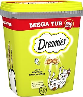 Dreamies Cat Treats, Tasty Snacks with Delicious Tuna Flavour, Pack of 2 (2 x 350 g)