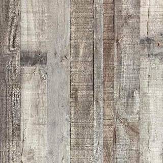 Qianglive Vintage Wood Wallpaper Rustic Wood Wallpaper Stick and Peel Self Adhesive Removable Distressed Wood Look Wallpaper Vinyl Shelf Home Wood Panel Wall Paper Covering Film 17.3”x 120”