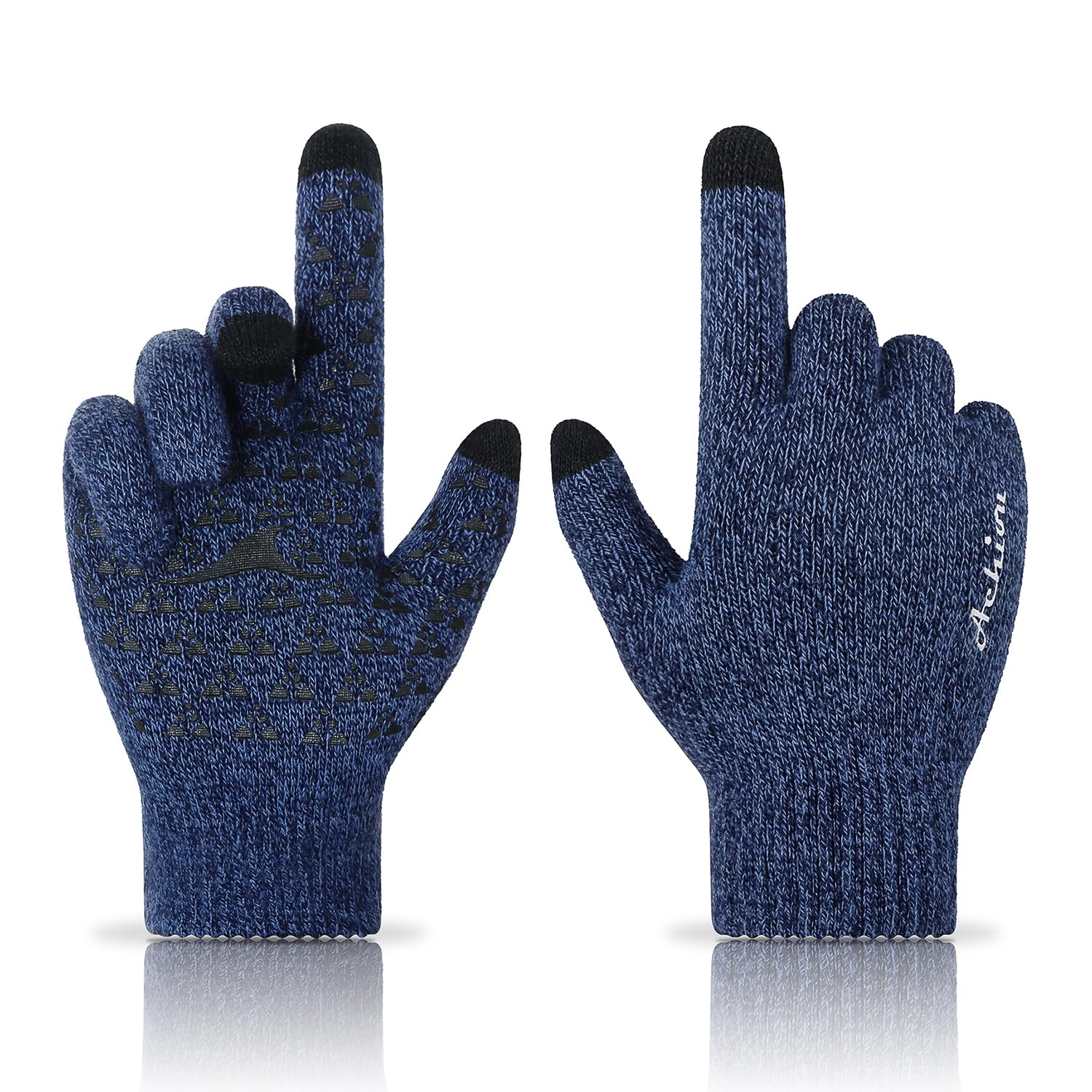 Achiou Winter Gloves for Men and Women, Touchscreen Soft Knit Gloves