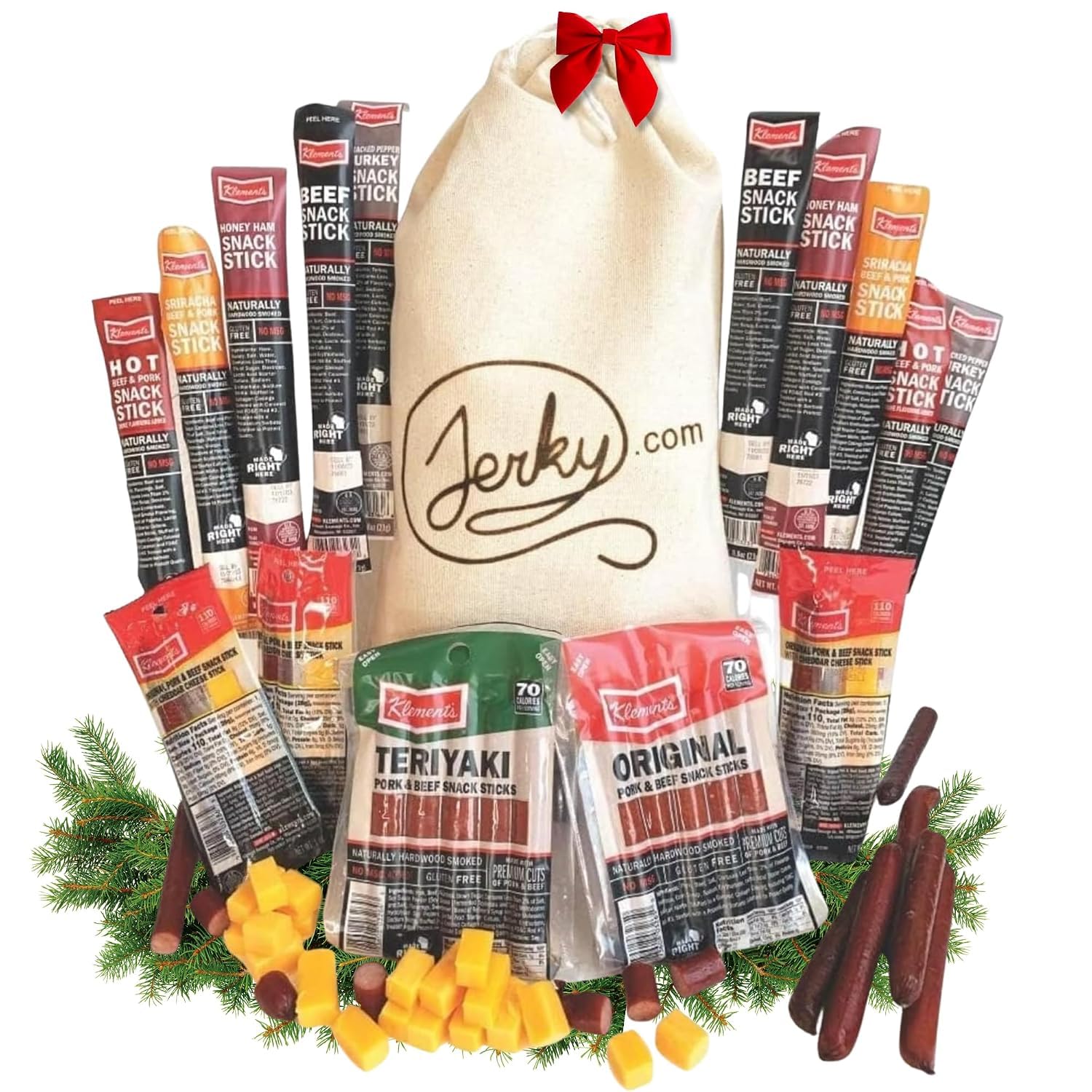 Jerky.com Gifts for Men 26pc Meat Sticks Jerky Variety Pack Gift Basket | High P