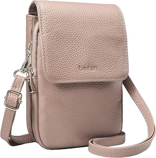 befen Genuine Leather Shoulder Bags for Women Small Phone Bag RFID Blocking Multifunctional Mobile Phone Bag with Adjustable Strap Christmas Gifts for Women