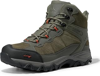 NORTIV 8 Men's Waterproof Trekking Boots, Mountaineering Shoes with Backpack, for Medium Outdoor Trekking