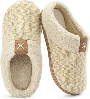ULTRAIDEAS House Slippers Women Winter Memory Foam Plush Comfortable Slippers Women Non-Slip Indoor/Outdoor