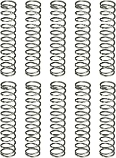 sourcing map 10Pcs Compression Spring, 10mm OD, 1mm Wire Size, 50mm Free Length, Spring Steel Construction Extended Mechanical Compression Springs for Shop and Home Repairs, Silver Tone