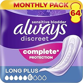 Always Discreet Incontinence Pads Long Plus 64ct