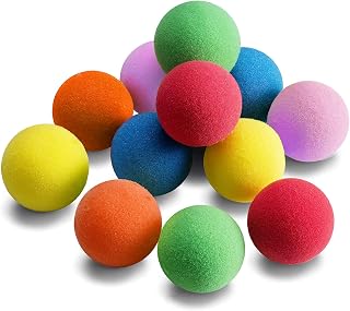oazoxcx 12 Pieces Soft Foam Balls Lightweight Mini Play Balls for Safe Indoor Toys Fun Vibrant Assorted Colors Orbs Unique Birthday Party Favors for Boys and Girls