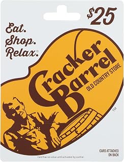 Cracker Barrel Physical Gift Card | $25