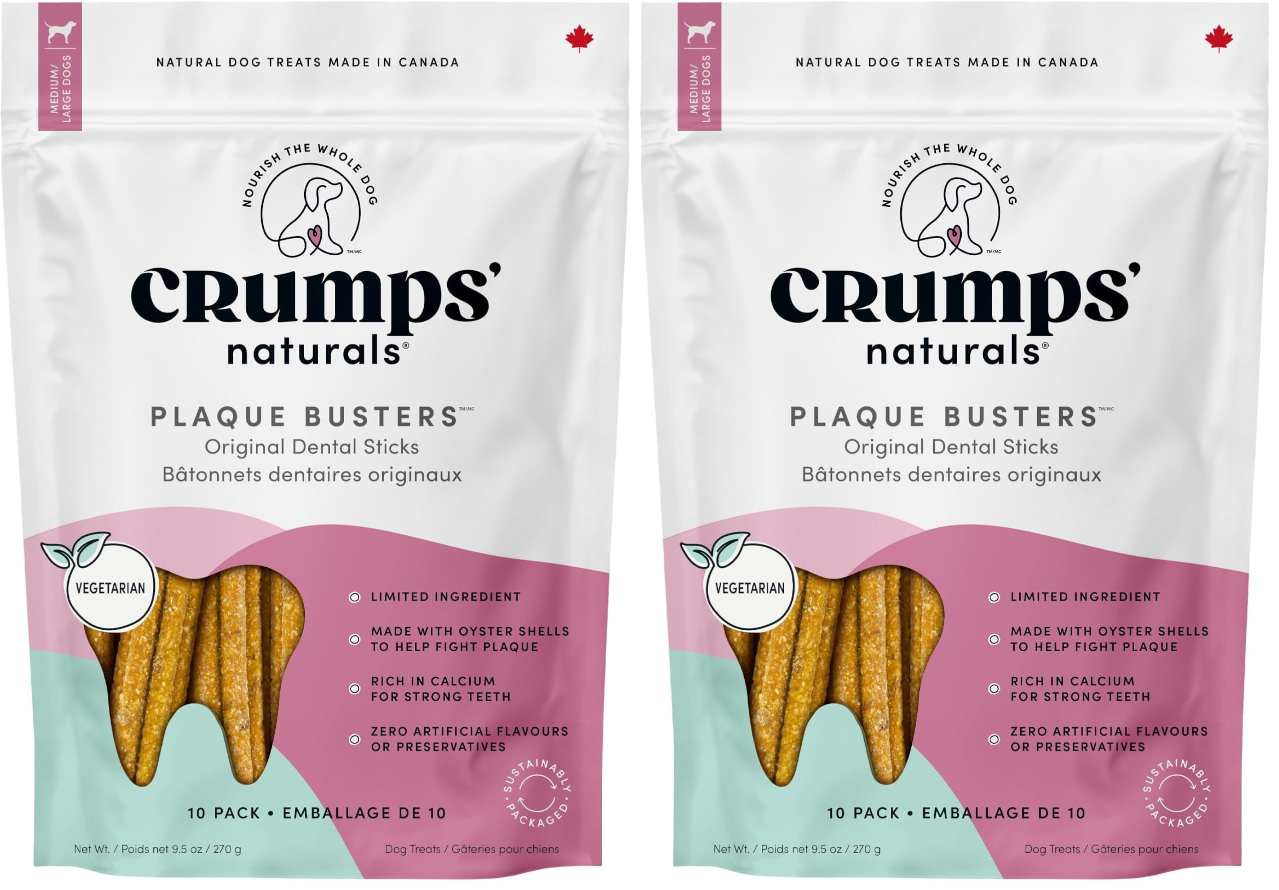 Crumps’ Naturals Original Plaque Busters, 7”- 20 Pack