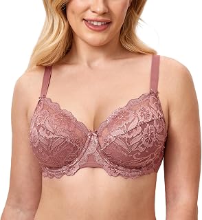 DELIMIRA Women's Lace Underwire Bra