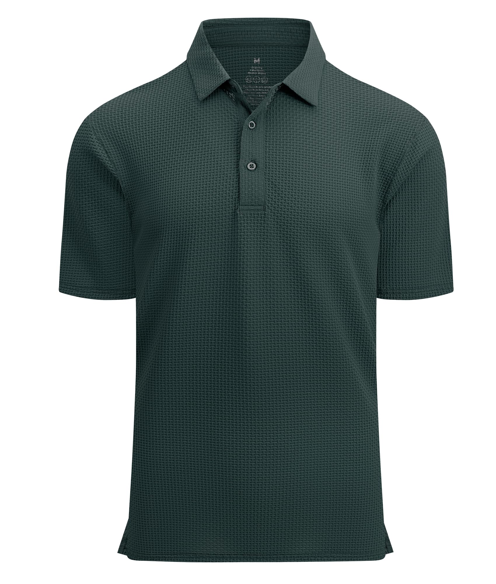 Alex Vando Mens Bubble Jacquard Polo Shirt Super Stretch Short Sleeve Polo Shirt