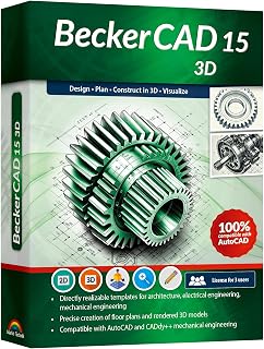 BeckerCAD 15 - 3D software for home design, architecture, engineering and more, compatible with AutoCAD, Lifetime License for Win 11, 10, 8.1, 7
